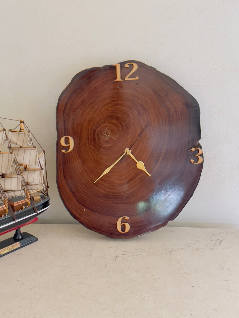 Rose Wood wall Clock