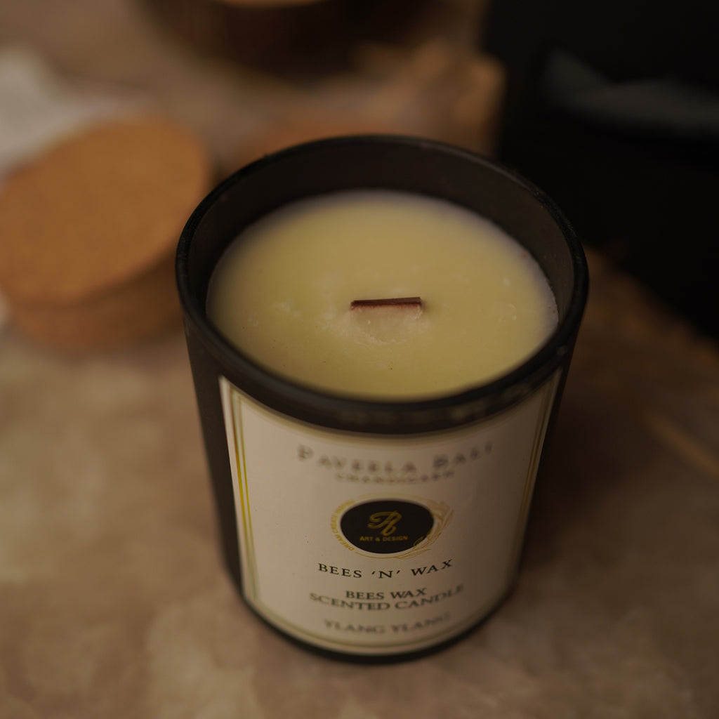 Scented Beeswax Candle Jar