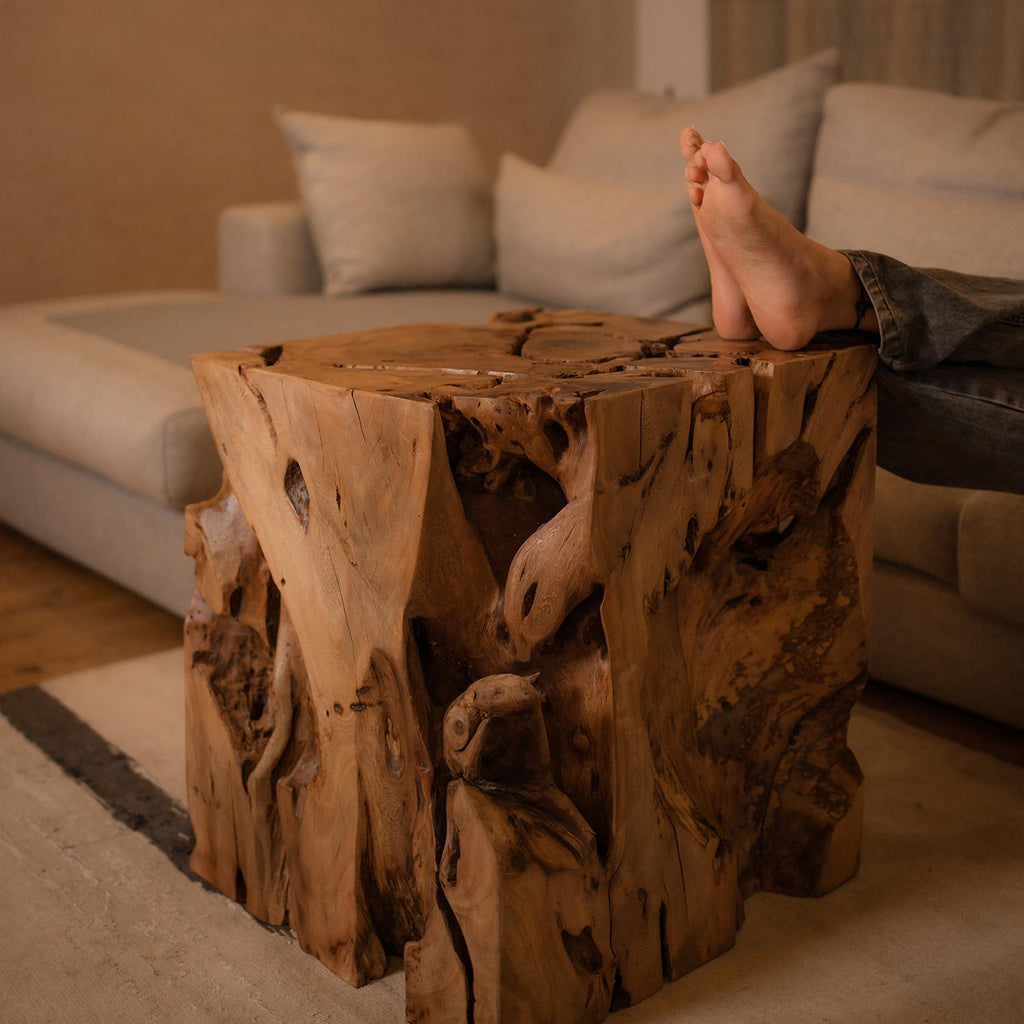 Cube Handcrafted Side Table