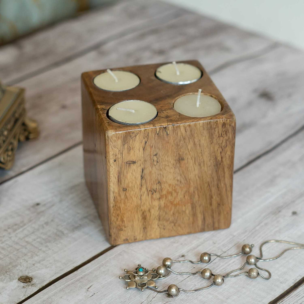 Tea Light Candle Holder - Cube | Studio By Paveela