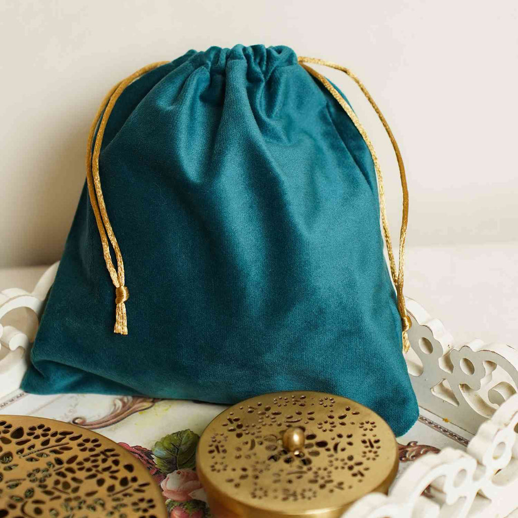 Suede Poltis - Green (Pack of 5) | Gifting Bag | Studio By Paveela
