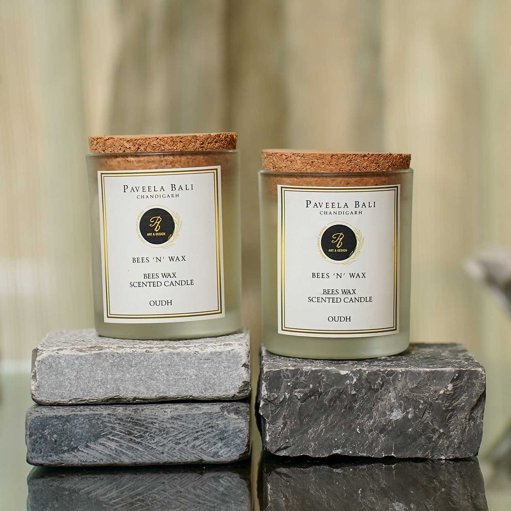 Oudh Beeswax Candle | Studio By Paveela